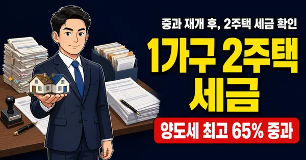 1가구 2주택 세금, 양도세 최고 65% 중과됐는데요?
