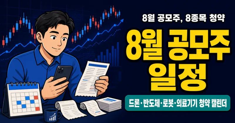 2026년 8월 공모주 청약 일정 8종목, 니어스랩부터 브릴스까지 증거금 언제 묶일까?
