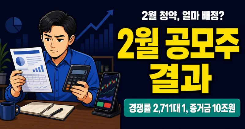 2월 공모주 청약 결과 3종목, 경쟁률 2,711대 1까지 나온 종목은?