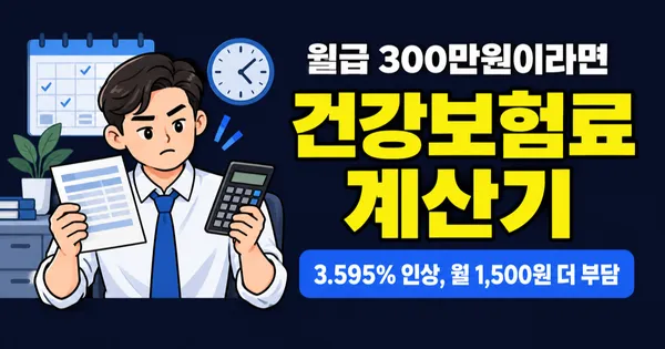 2026년 건강보험료 7.19%, 내 월급에서 얼마나 빠질까?