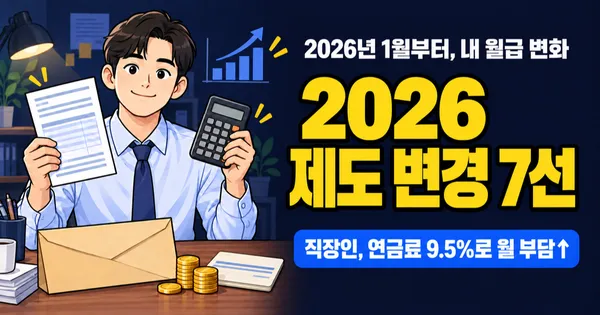 2026년 내 월급 달라진다, 직장인이 알아야 할 제도 변경 7가지