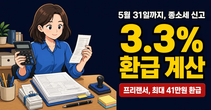 3.3% 떼인 세금, 5월에 얼마나 돌려받을까? 연소득별 환급액 시뮬레이션