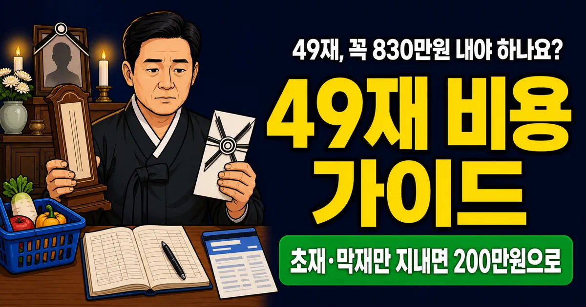 49재 비용, 사찰에 400만원 낸다고? 초재·막재만 지내면 절반으로 줄입니다