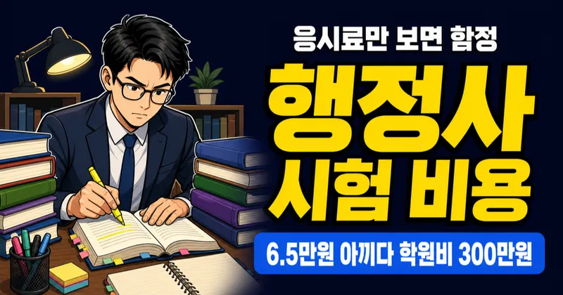행정사 시험 응시료 65,000원, 학원비 200만원 더하면? 합격률 10.4%의 진실