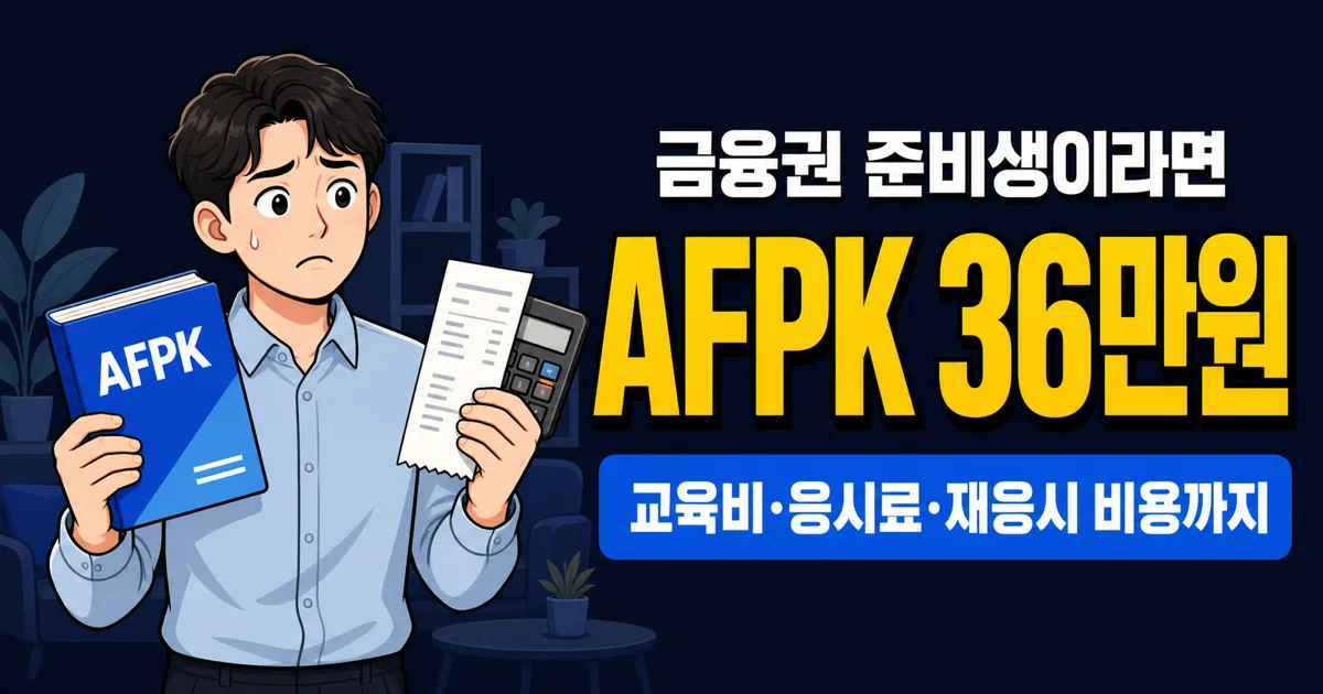 AFPK 취득비용 36만원부터, 교육비까지 내면 정말 회수될까?