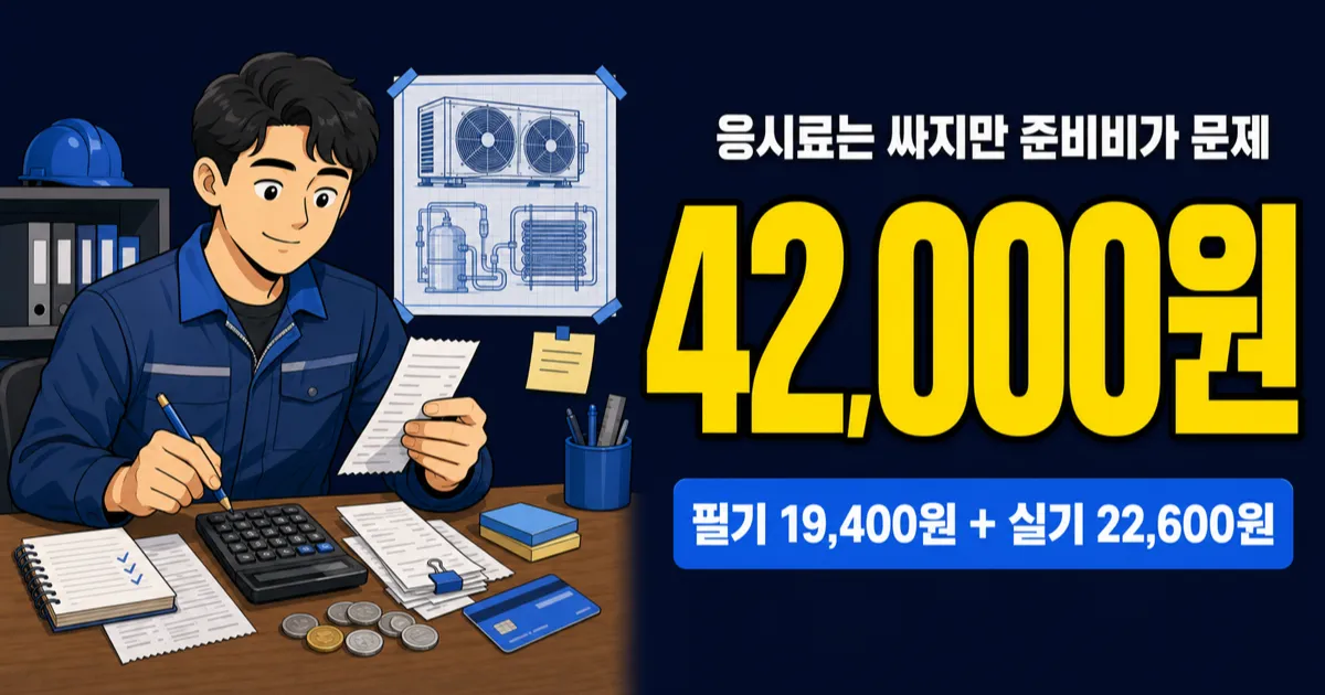 공조냉동기계기사 비용 42,000원, 학원까지 하면 얼마일까?