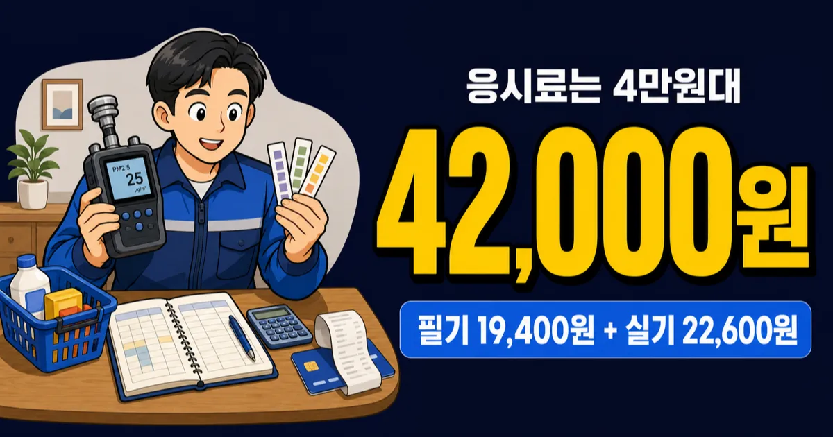 대기환경기사 비용 42,000원, 실기 준비까지 얼마일까?