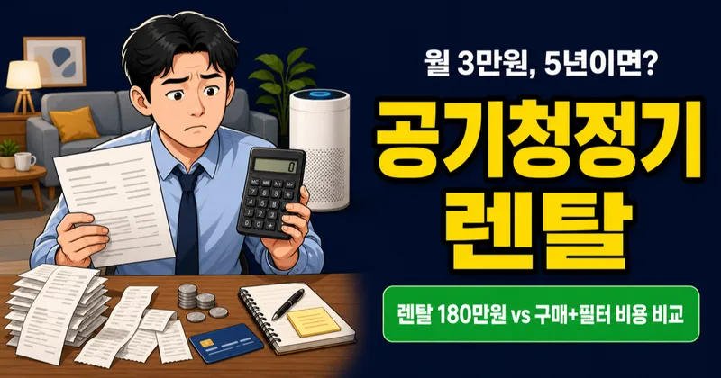 공기청정기 렌탈 월 3만원, 5년 쓰면 구매보다 손해일까?
