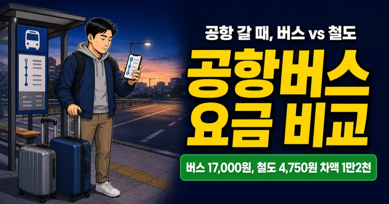 공항버스 요금 1만7천원, 공항철도보다 1만2천원 더 낼까?
