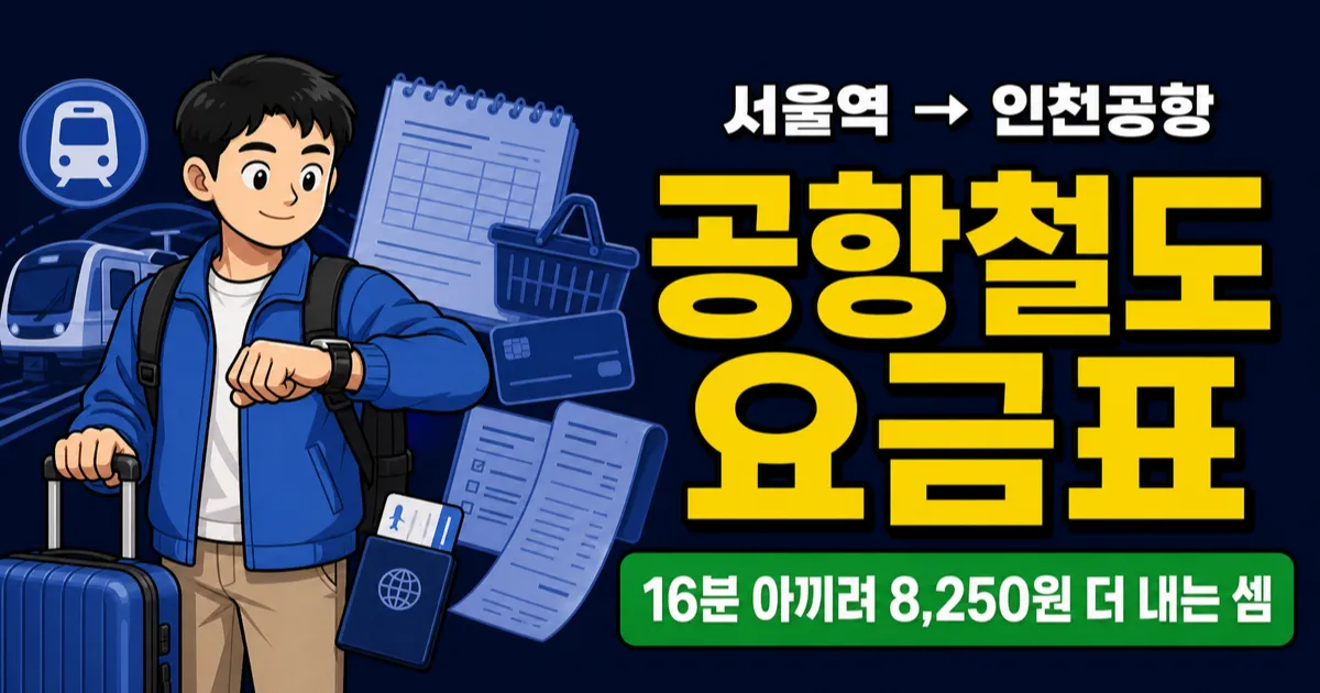 공항철도 요금 4,750원인데 직통열차 13,000원 탈까?