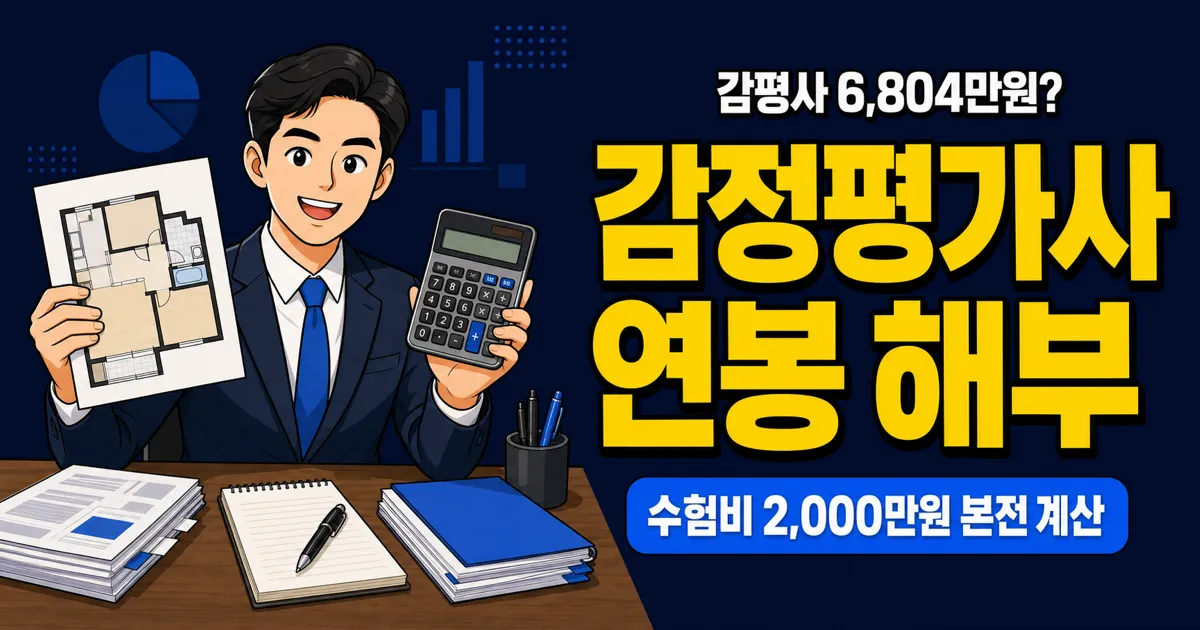감정평가사 연봉 6,804만원, 수험비 2,000만원 본전 가능할까?