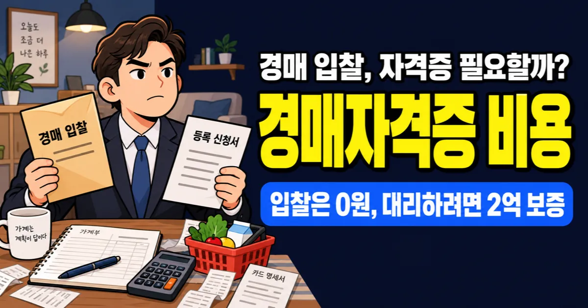경매자격증 없어도 입찰은 0원? 돈 받고 대리하려면 드는 비용은 따로