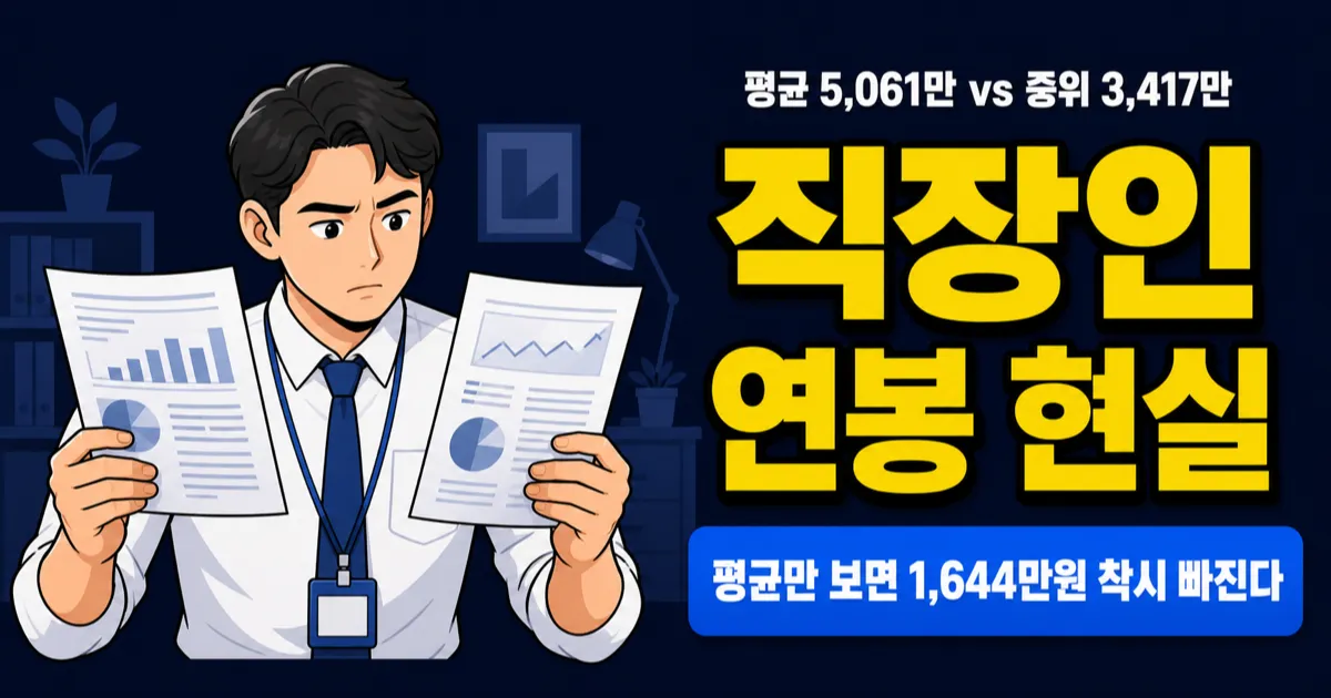 평균 연봉 5061만원인데 중위는 3417만원? 직장인 연봉의 진짜 현실