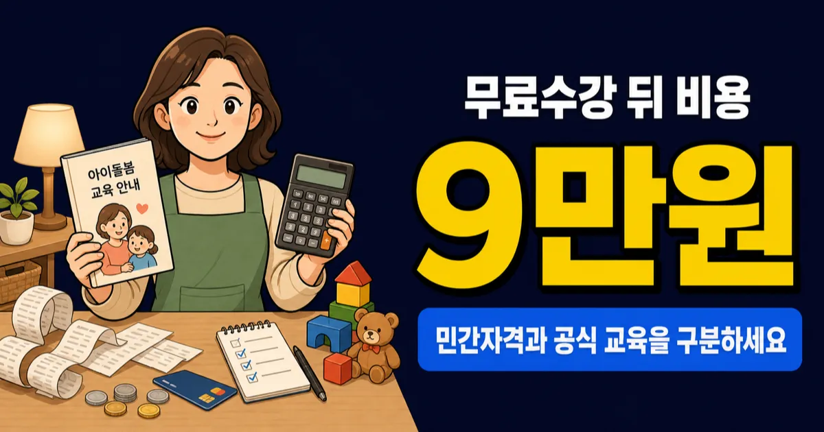 베이비시터 자격증 9만원, 아이돌보미 취업에 도움 될까?