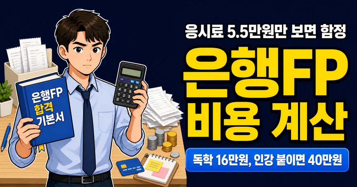 은행FP 자격증 비용 16만원, 인강까지 들으면 회수될까?