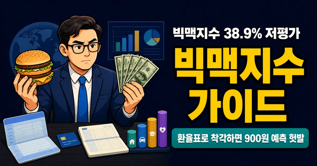 빅맥지수 39% 저평가라는데, 원화가 싸다는 뜻일까?