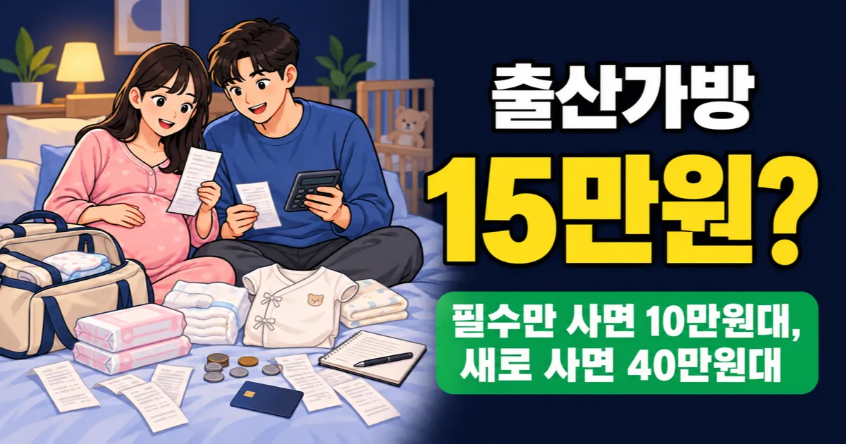 출산가방 15만원이면 충분할까? 병원가방 준비물 예산표