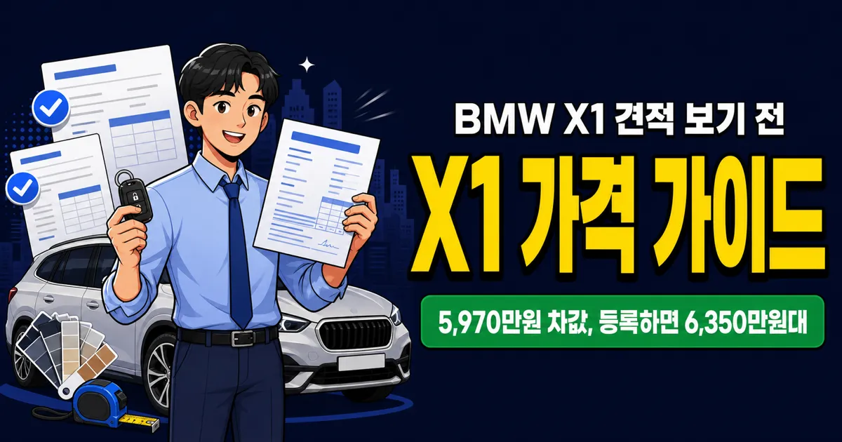 BMW X1 가격 5,970만원, 취득세 더하면 6,350만원부터?