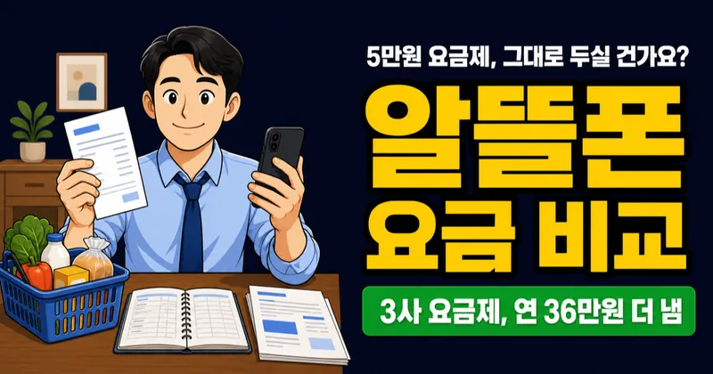 알뜰폰 요금제 비교, 월 5만원 쓰던 통신비가 1만원대로? 전환 전 꼭 확인하세요