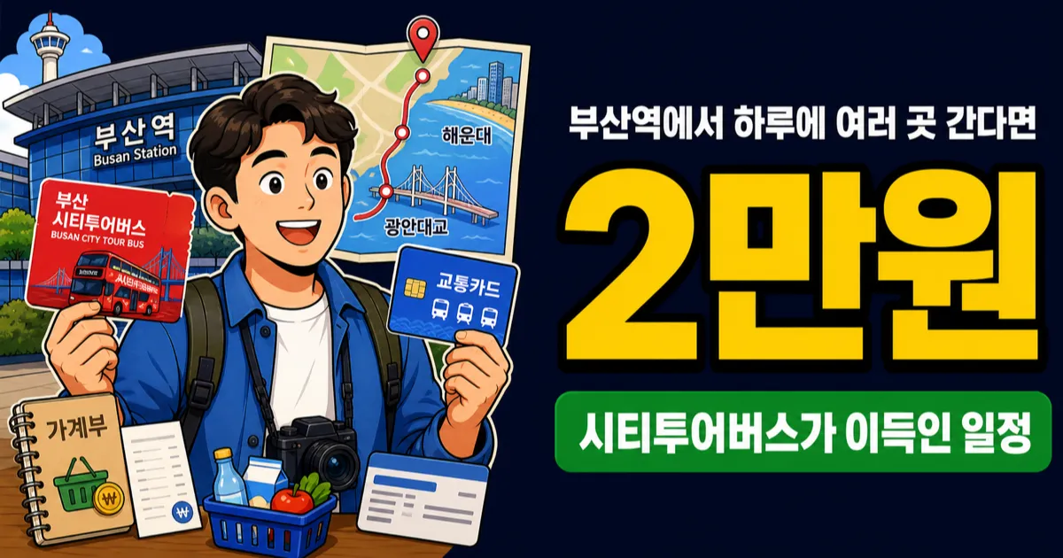 부산시티투어버스 2만원, 지하철 1일권보다 이득일까?