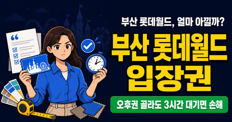 부산 롯데월드 입장권 4.9만원, 오후권이 더 싸다고요?