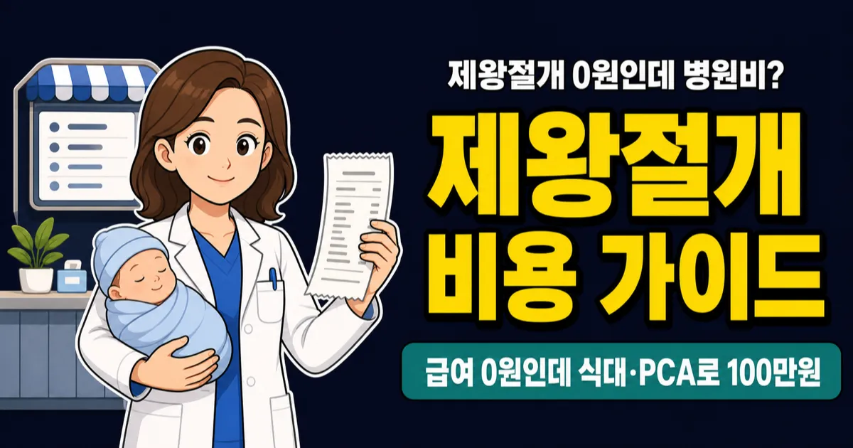 제왕절개 비용 0원인데 병원비 100만원 나오는 이유?