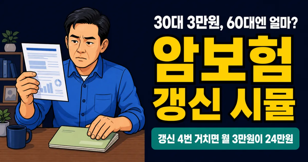 암보험 갱신 보험료 시뮬레이션