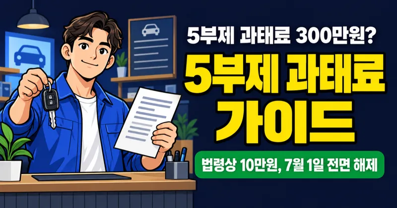 자동차 5부제 과태료 300만원? 법령상 실제 금액은 10만원, 7월 해제 이후 지금은