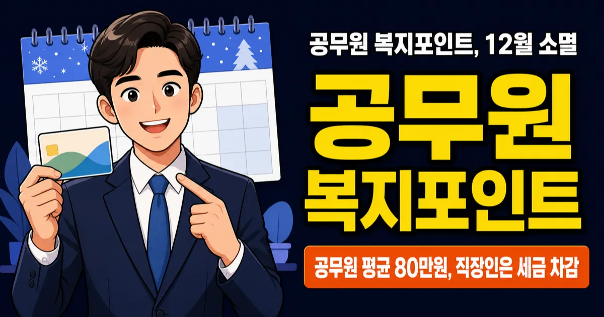 공무원 복지포인트 가이드 — 점수 구성·사용처·소멸·과세