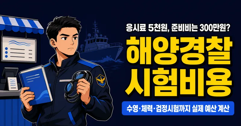 해양경찰 시험비용 5천원인데, 수영학원까지 300만원 들까?