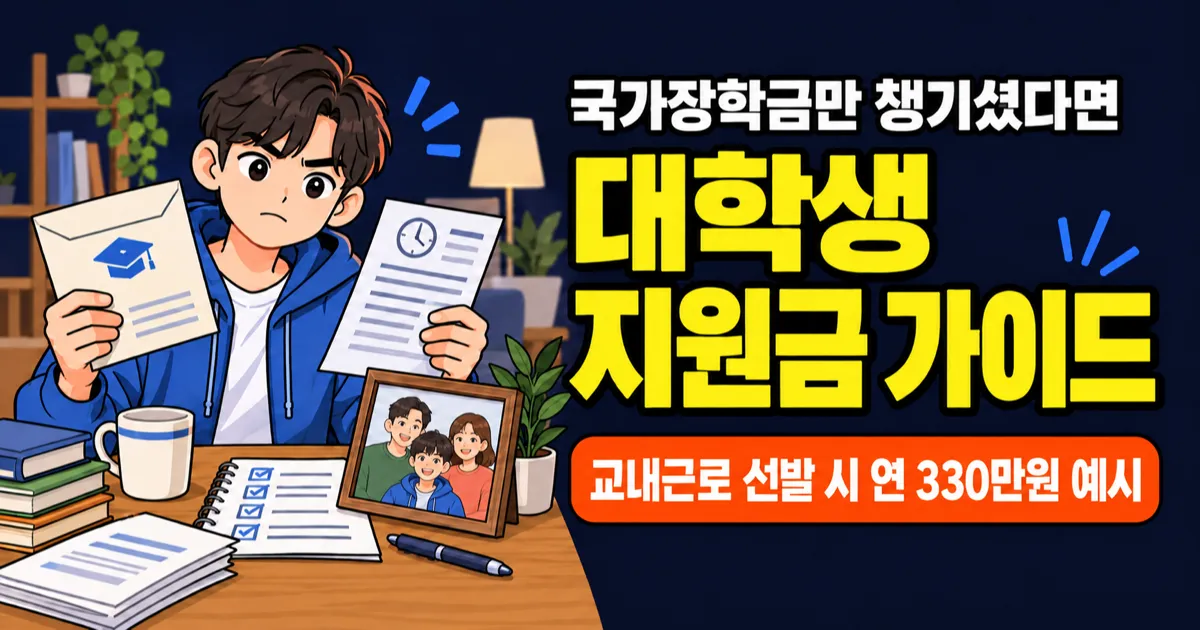 대학생 지원금, 4–6구간도 연 770만원? 장학금·근로·주거비 3종 합산