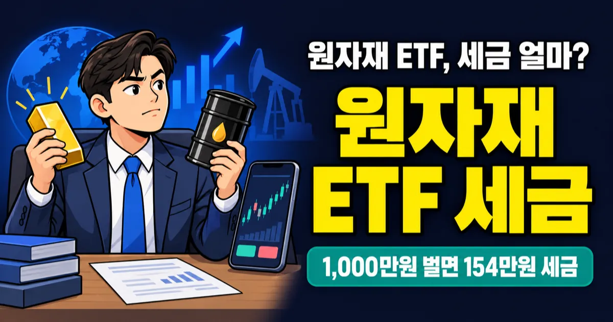 원자재 ETF 세금 15.4%, 1,000만원 벌면 154만원 떼나요?