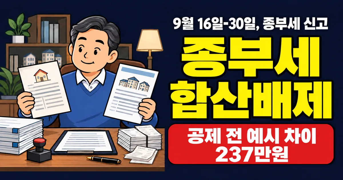 종부세 합산배제, 공제 전 예시 세액 237만원 차이일까?