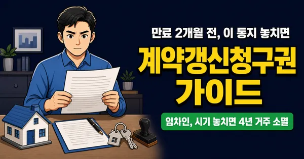 계약갱신청구권, 딱 1번뿐인 기회를 놓치면 생기는 일 5가지