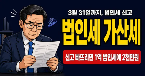 법인세 가산세, 신고 안 하면 세액 20% 더? 1억 법인세에 2천만원 폭탄 피하는 법