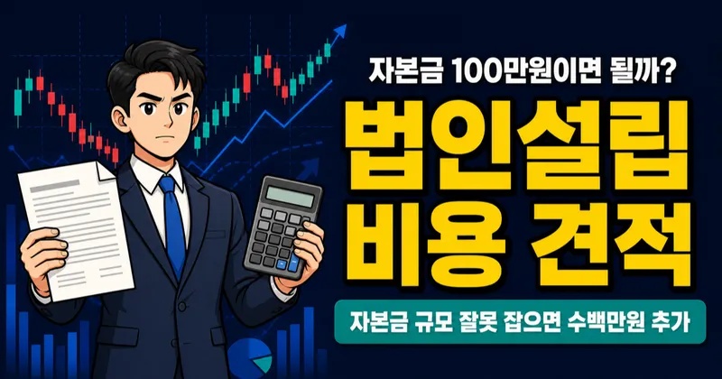 법인설립 비용 100만원이면 될까? 자본금부터 등기까지 실제 견적