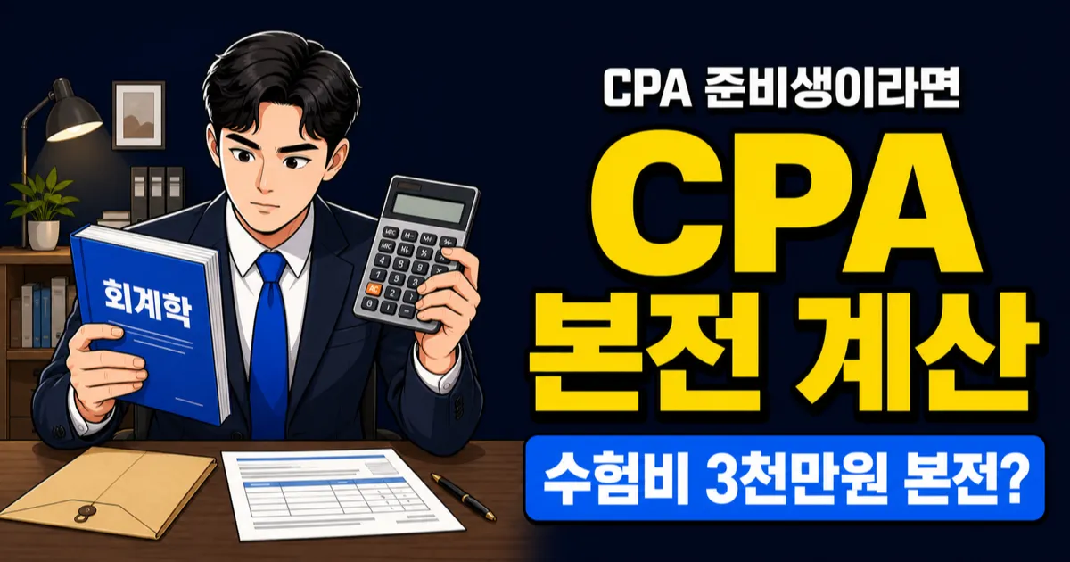 공인회계사 연봉 7,525만원, 수험비 3,000만원 본전일까?