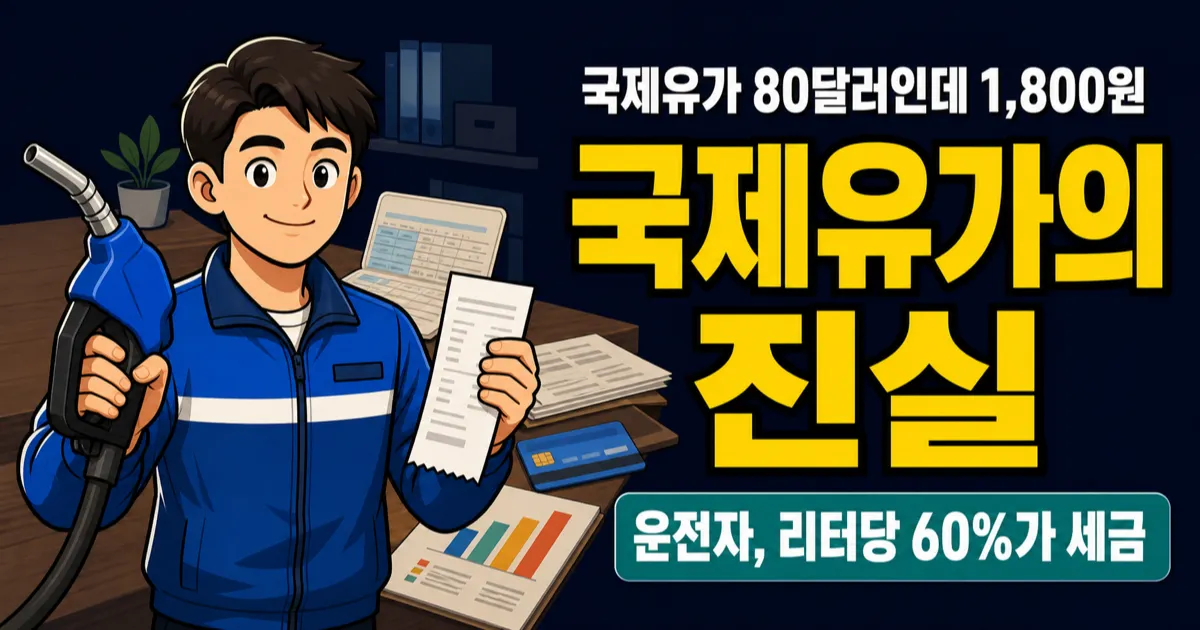 국제유가 80달러인데 기름값 1,800원, 절반은 세금이라고요?