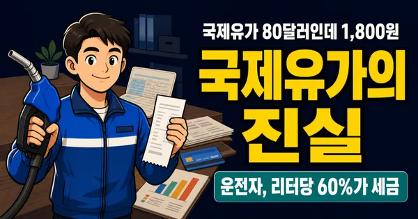 국제유가 80달러대인데 기름값 1,800원대, 절반은 세금이라고요?