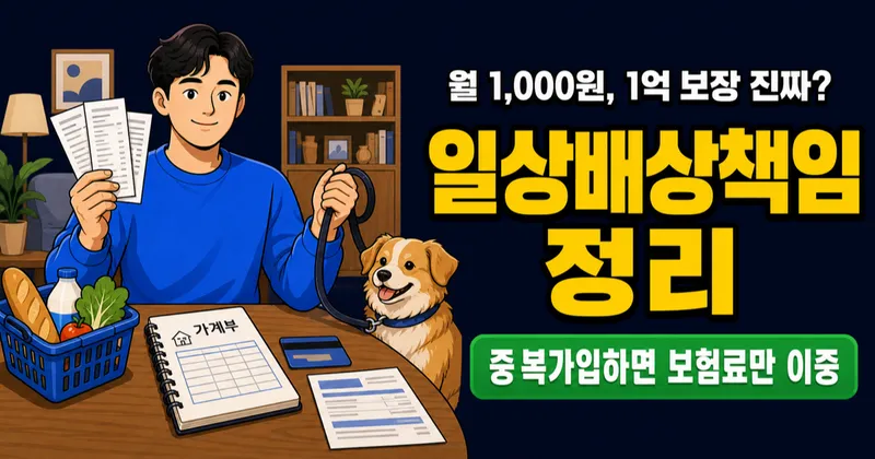 일상생활배상책임보험, 월 1,000원으로 1억 보장? 가입 전 반드시 확인할 3가지