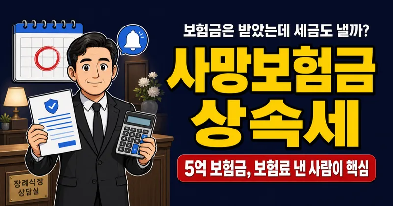 사망보험금 상속세, 5억 받으면 세금 0원일까? 보험료 낸 사람이 핵심