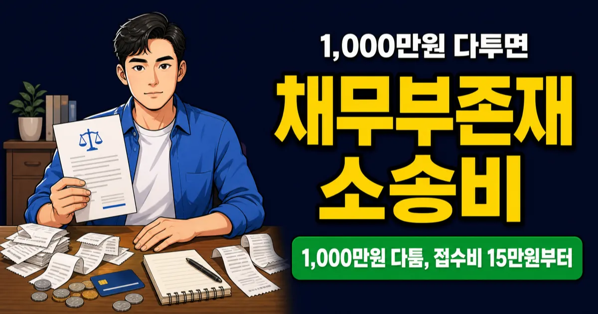 채무부존재확인소송, 1,000만원 다투면 비용 15만원부터?