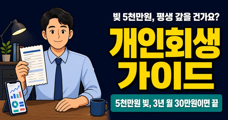 빚 5천만원, 개인회생하면 얼마나 탕감될까? 월 변제금 30만원대 가능한 이유