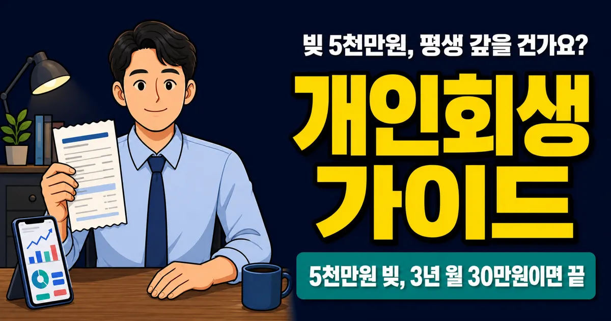 빚 5천만원, 개인회생하면 얼마나 탕감될까? 월 변제금 30만원대 가능한 이유