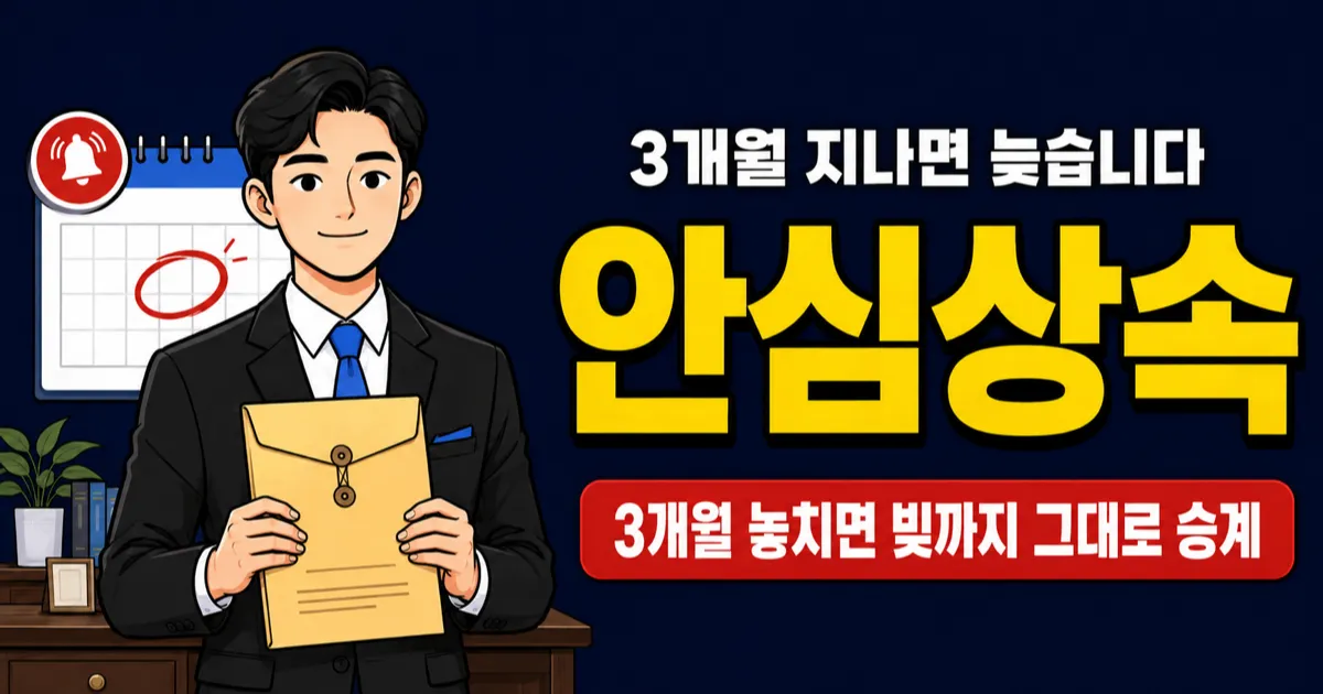 사망자 재산조회, 1년 지나면 안심상속 못 쓴다고요? 3개월 결정이 먼저입니다