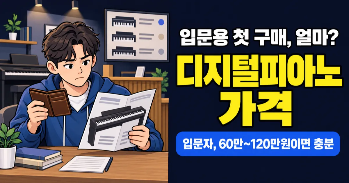 디지털피아노 가격 60만원이면 충분할까? 입문용 첫 구매 기준