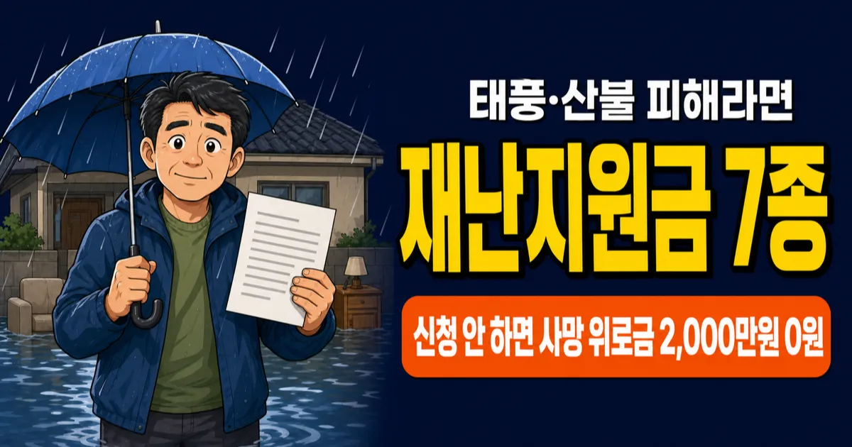 재난지원금 종류 7가지 정리
