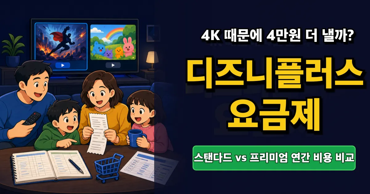 디즈니플러스 요금제 9,900원 vs 13,900원, 4K 필요할까?