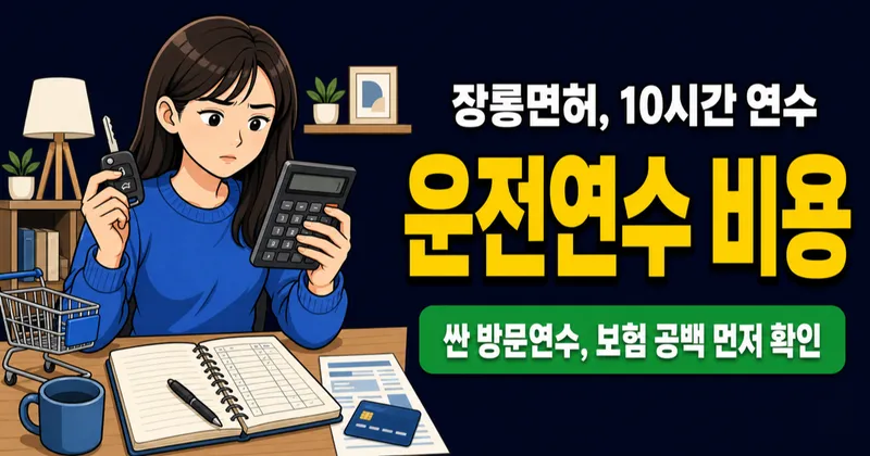 운전연수 비용 10시간 30만원이면 불법일까? 학원은 48만원입니다