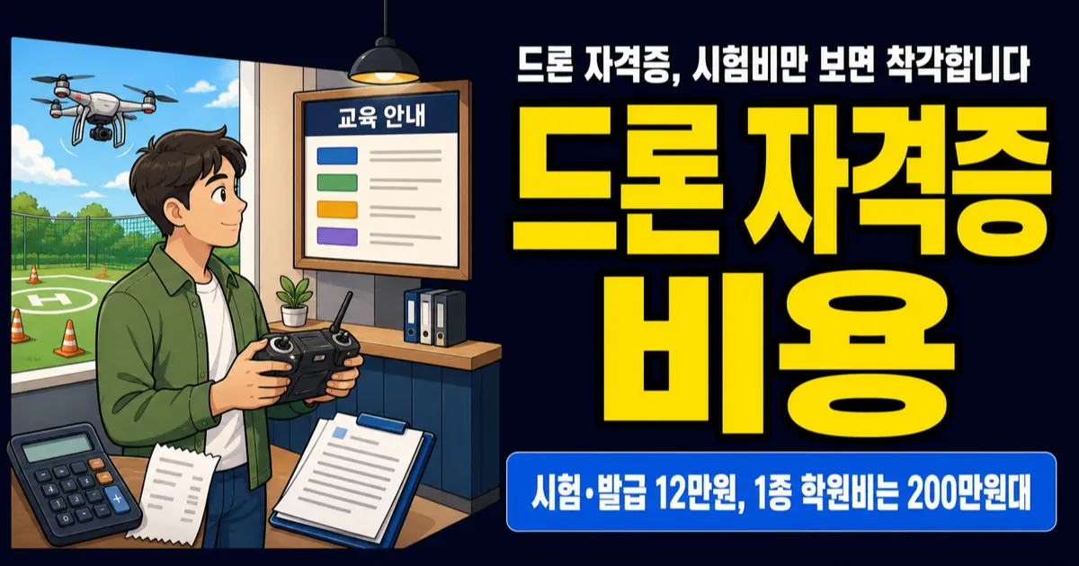 드론 자격증 비용 12만원이면 끝? 1종 학원비는 200만원입니다